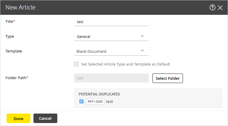 potential duplicates