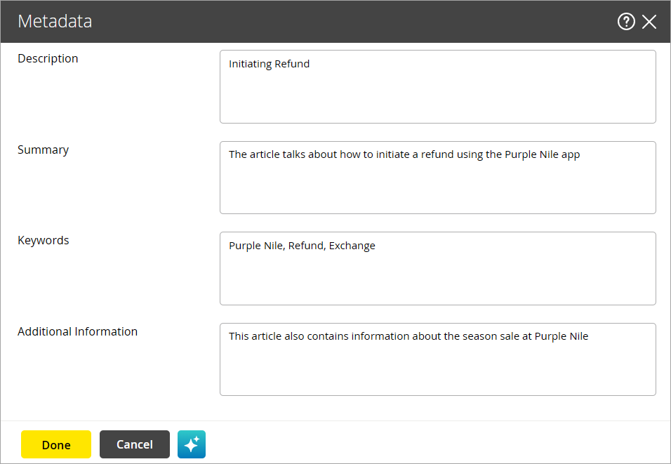 Adding Metadata metadata