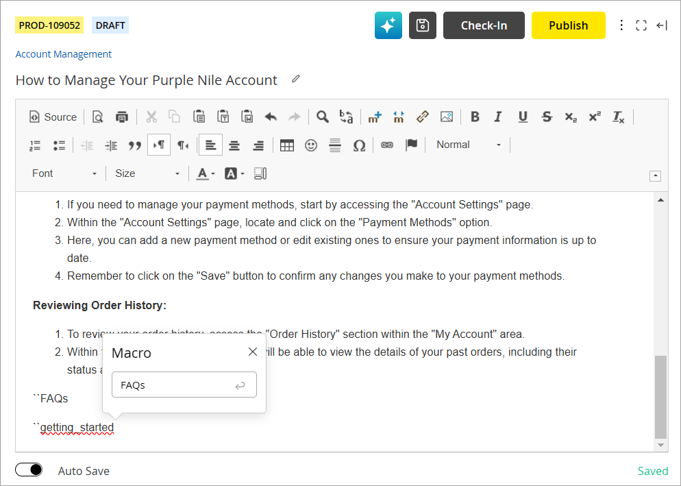 Expand macros Expand macros