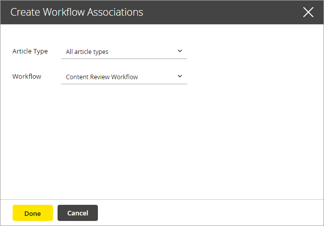 Apply a workflow to the knowledge folder